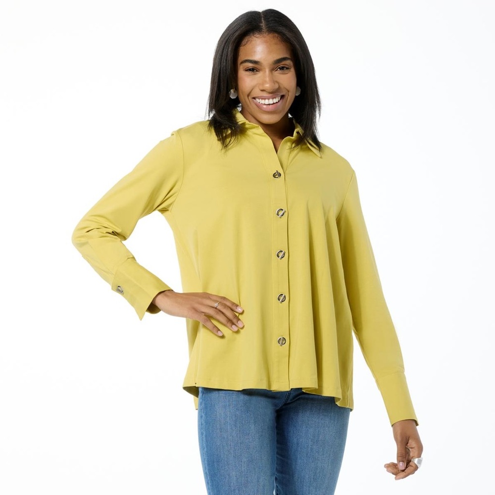 WynneLayers Double Collar Grommet Closure Shirt 3X